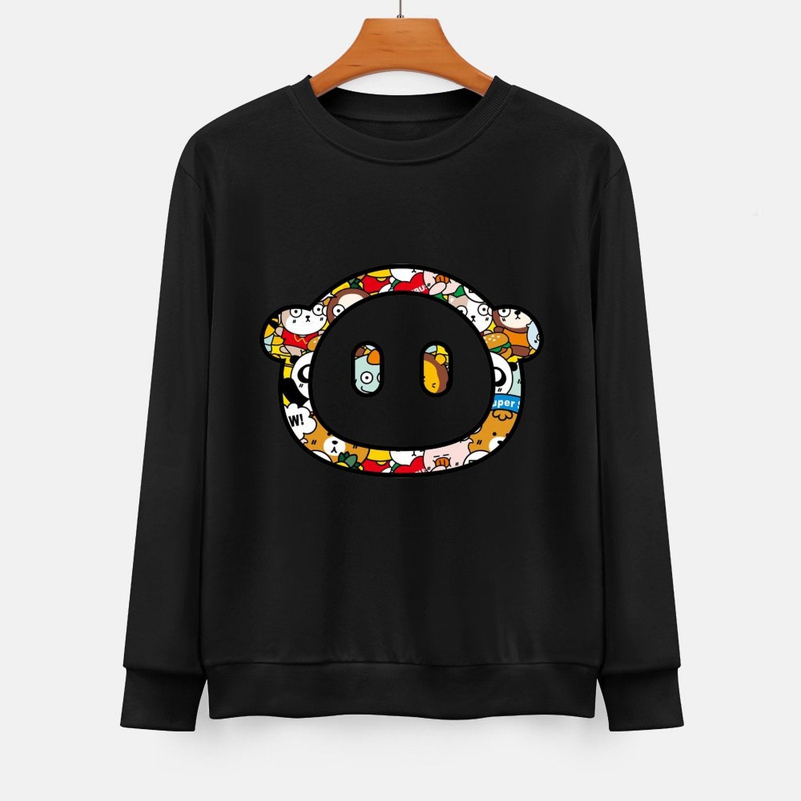 Front Patterned Long Sleeve TopSignature ClassicFit